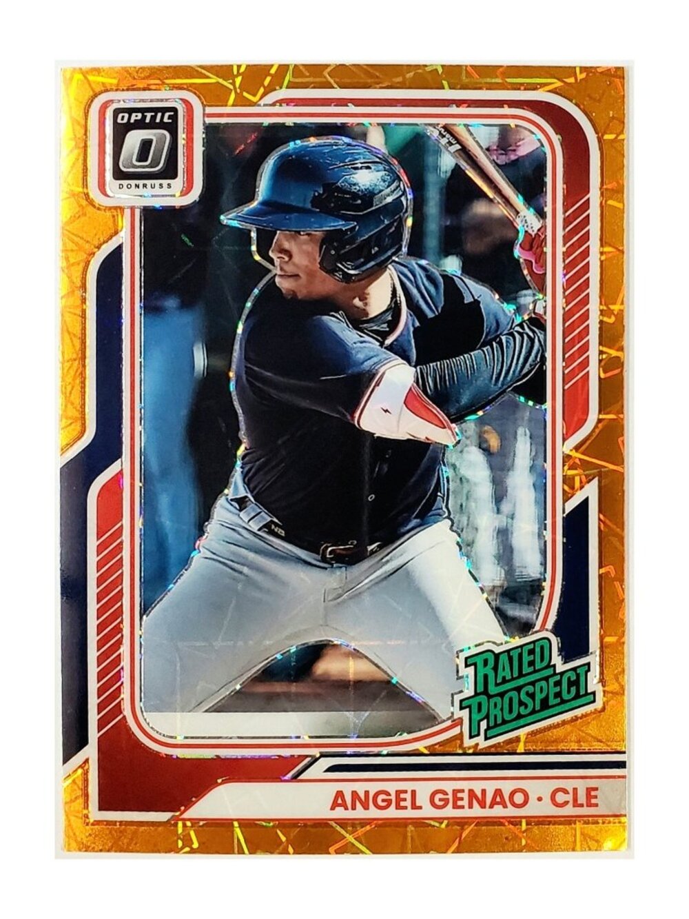 ANGEL GENAO ROOKIE ORANGE VELOCITY "RATED PROSPECT" 2026 DONRUSS OPTIC #119